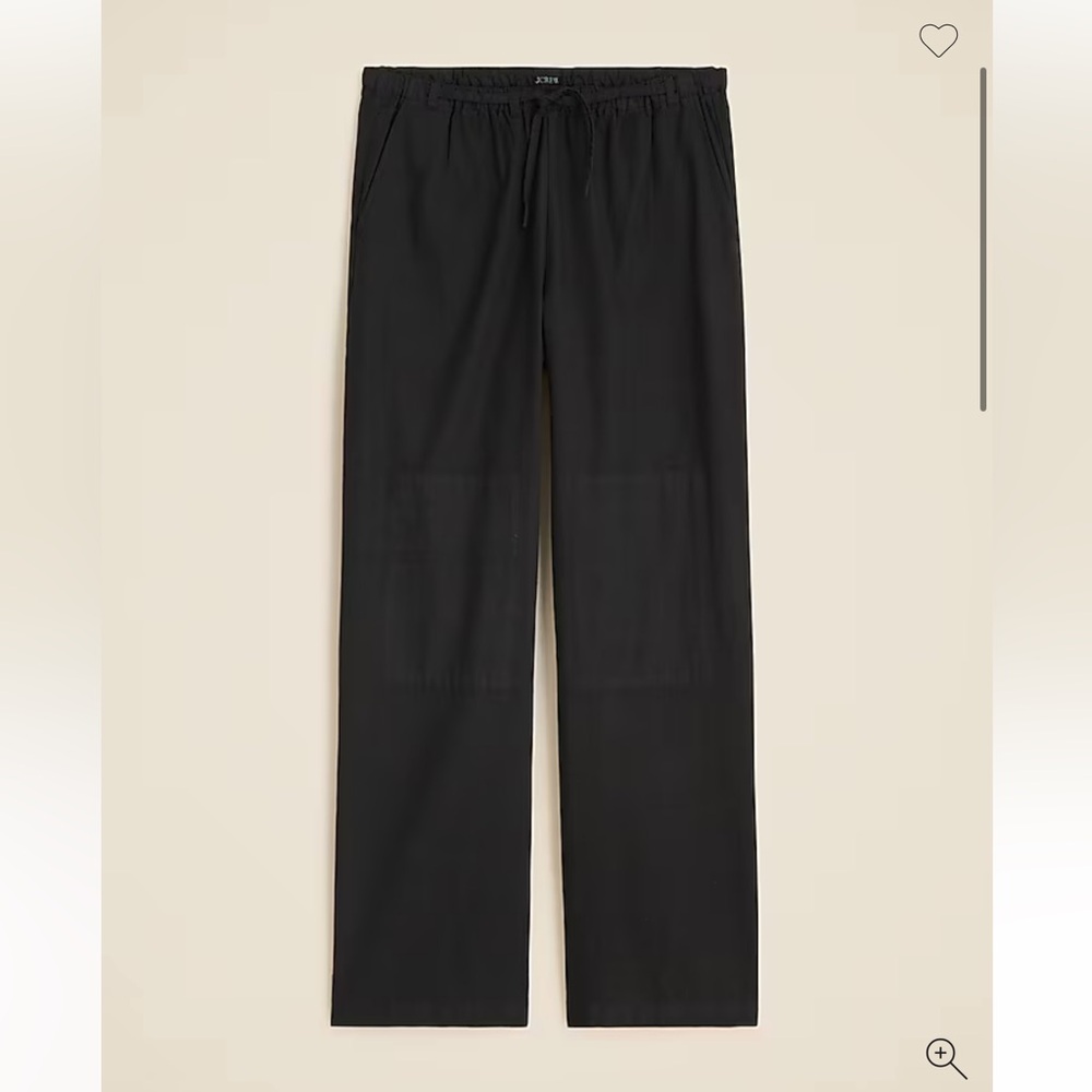 J. Crew Relaxed utility pant in cotton blend in black